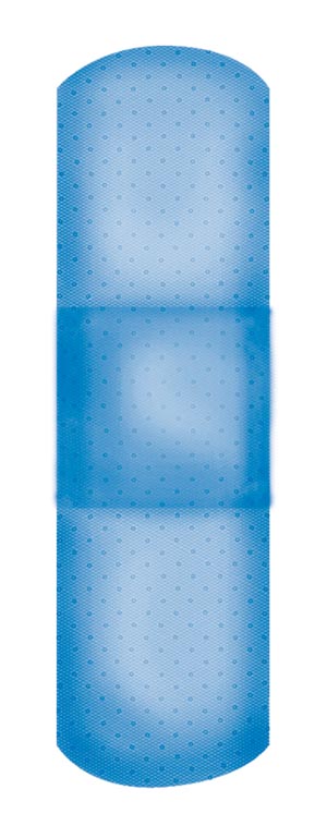 DUKAL NUTRAMAX BLUE METAL DETECTABLE ADHESIVE BANDAGES
